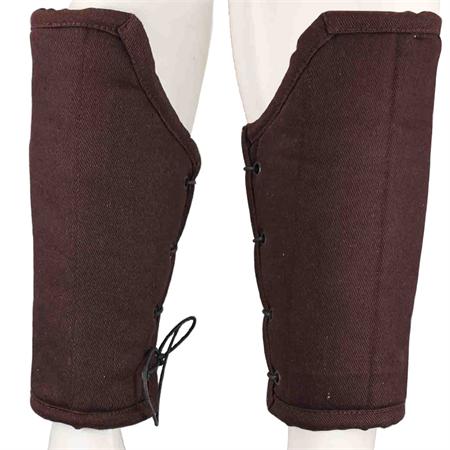 Medieval Padded Cloth Bracers - Brown