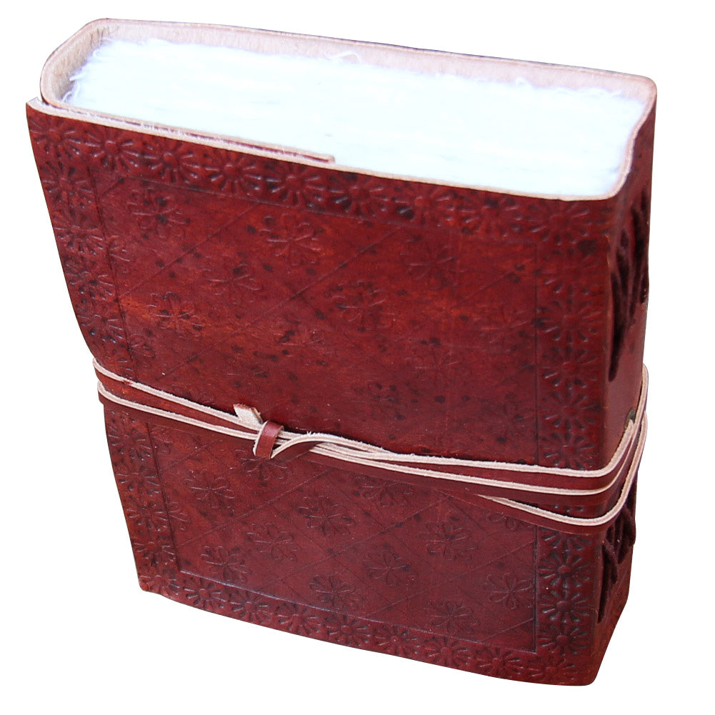 Medieval Renaissance Flower Leather Handmade Diary