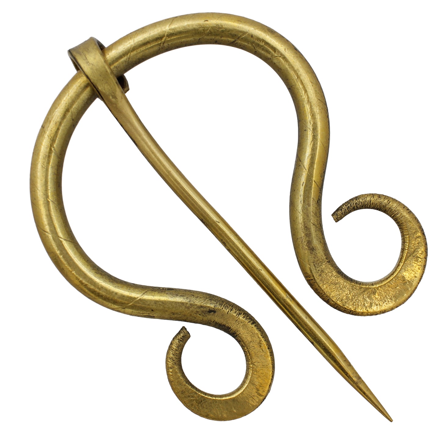 Medieval Renaissance Forged Penannular Brass Brooch