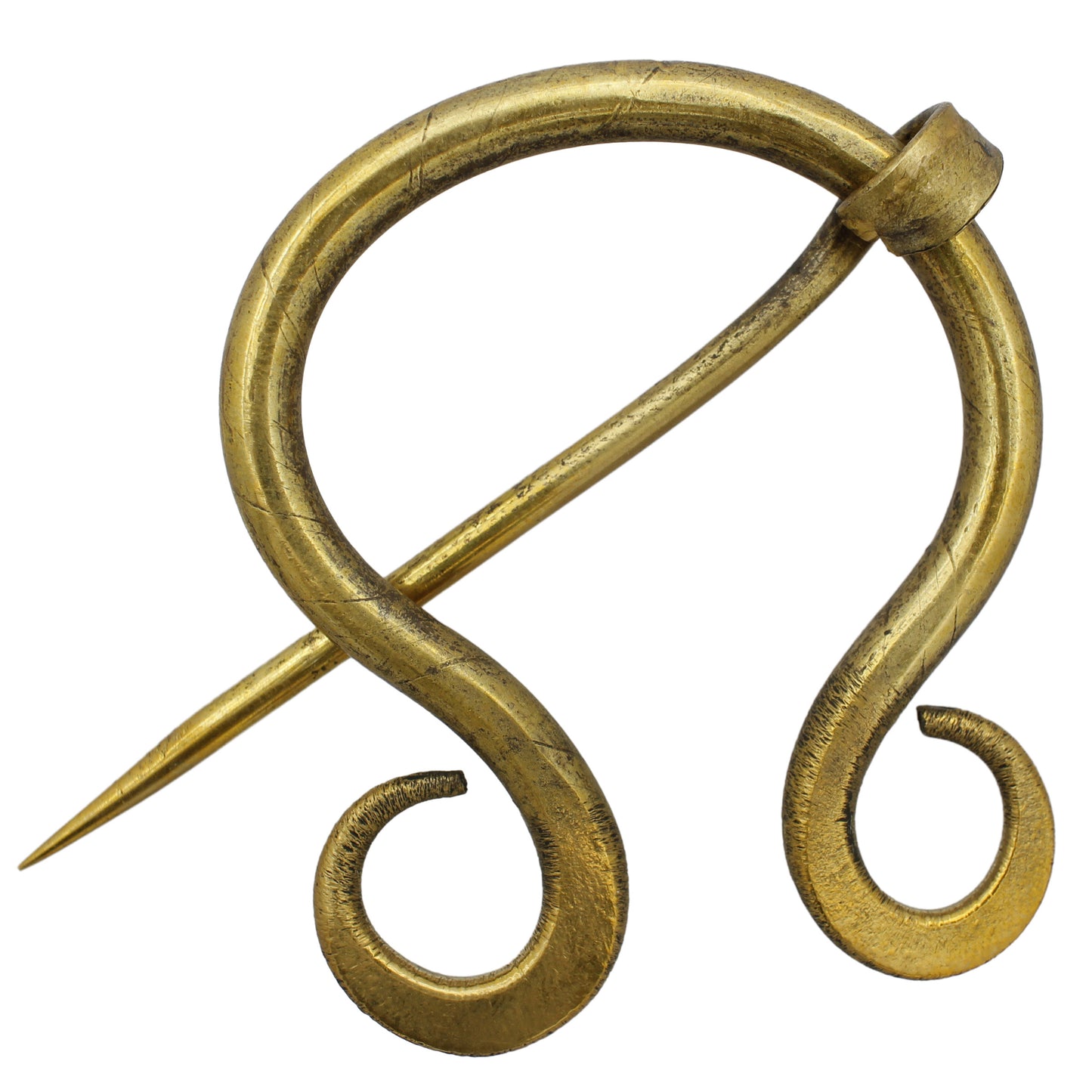 Medieval Renaissance Forged Penannular Brass Brooch