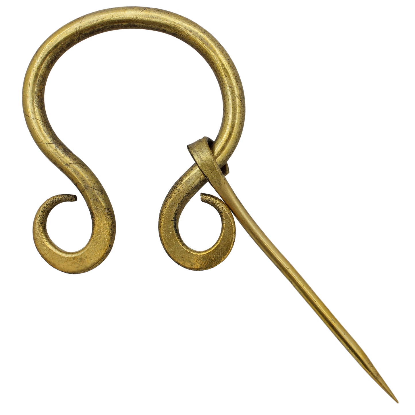 Medieval Renaissance Forged Penannular Brass Brooch