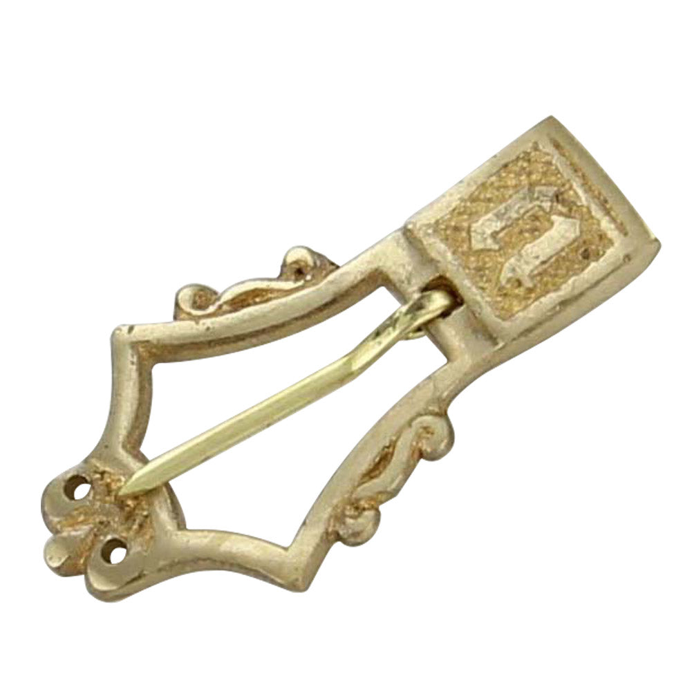 Monogramed Medieval Brass Buckle