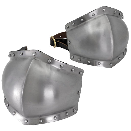 Kneel to No One Medieval Inspired 16G Functional Versatile Knee Armor w/ Adjustable Leather Strap