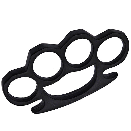 Solid Steel Knuckle Duster Brass Knuckle - Black