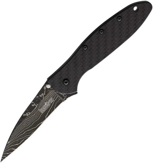 Kershaw-Leek Linerlock A/O CF Damascus