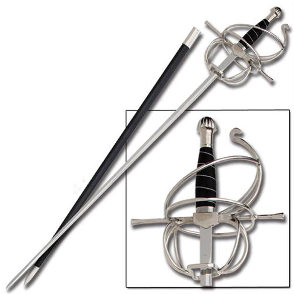 Renaissance Rapier Swept Hilt Sword - Spiral