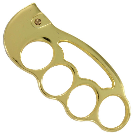 Overhand Automatic Brass Knuckle Karambit Knife