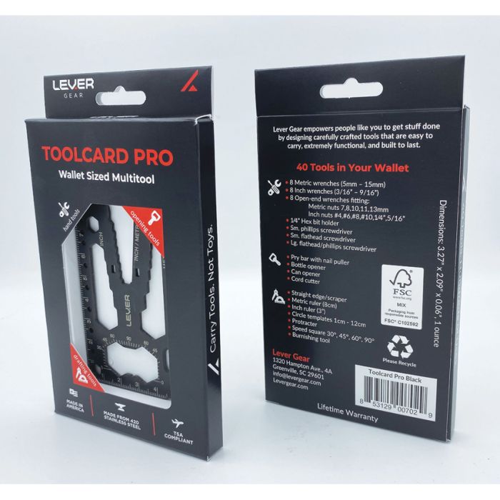 Lever Gear Toolcard Pro Black