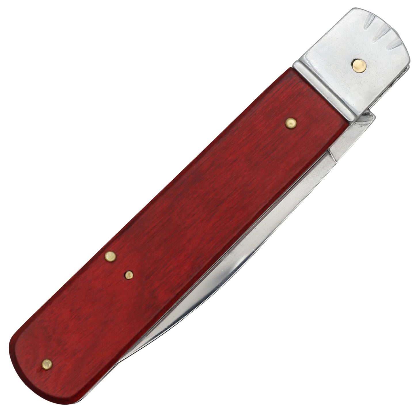 Last Kiss Automatic Stainless Steel Lever Lock Switchblade Knife | Red Wood Handle