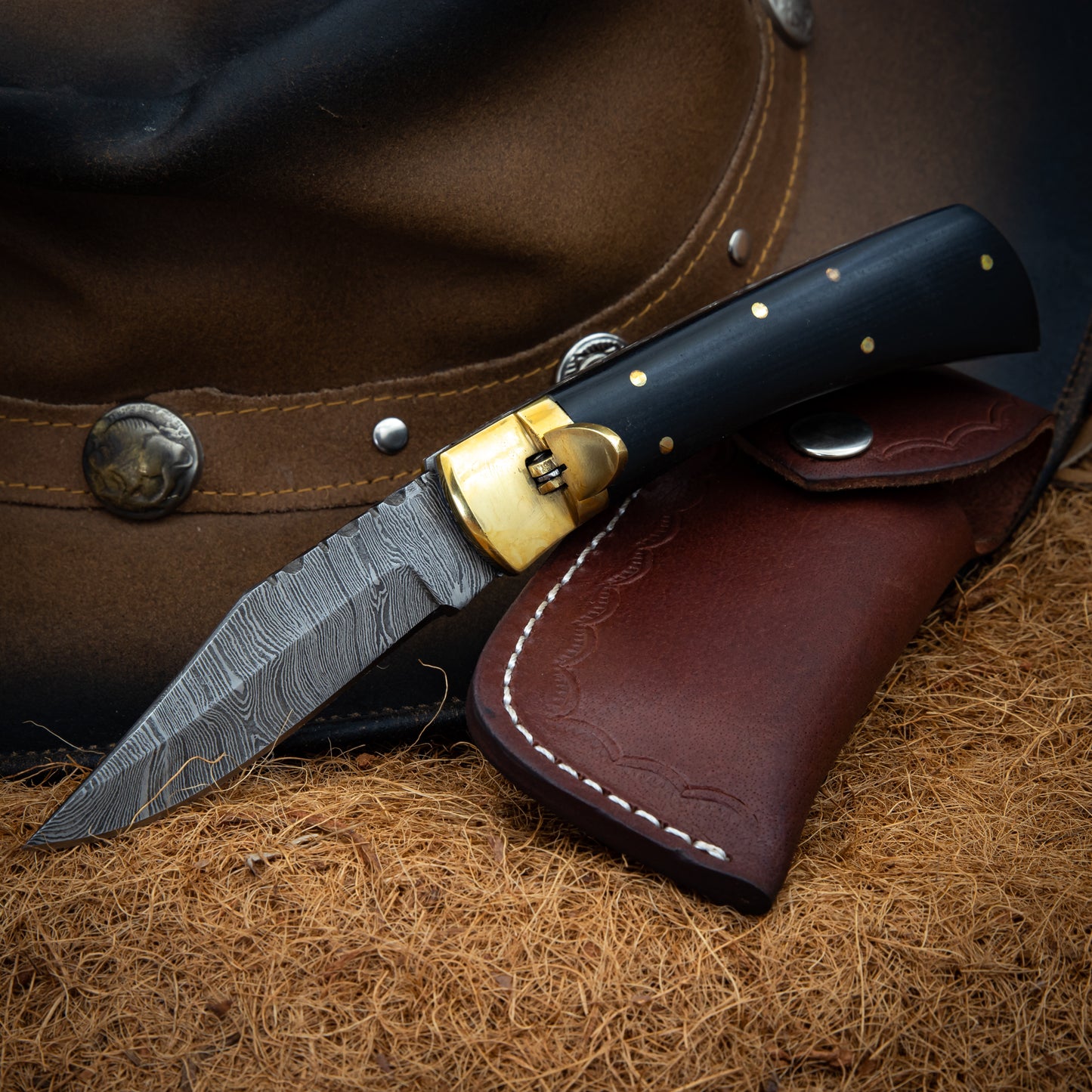 Playing Dirty Turkish Clip Point Automatic Switchblade Lever Knife | Micarta Handle