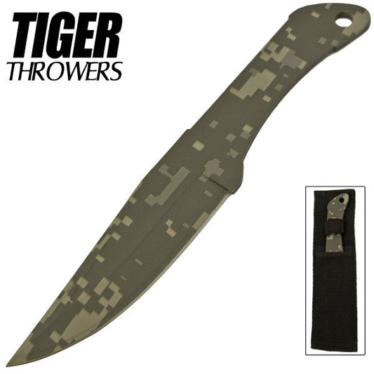 8.75 Inch Tiger Throwing Knife - Camo