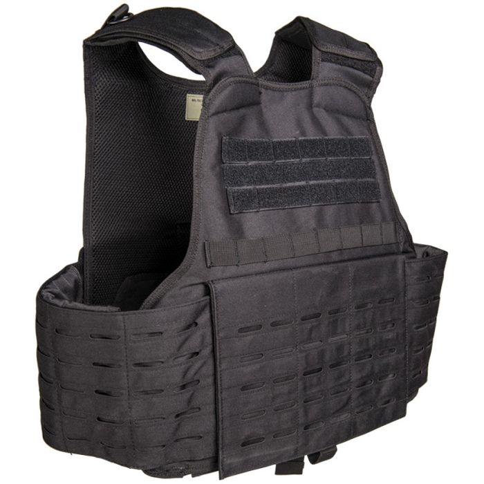 Mil-Tec Black Plate Carrier Vest