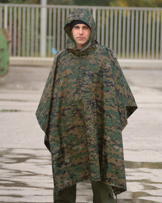 Digital WL Camo Ripstop Poncho