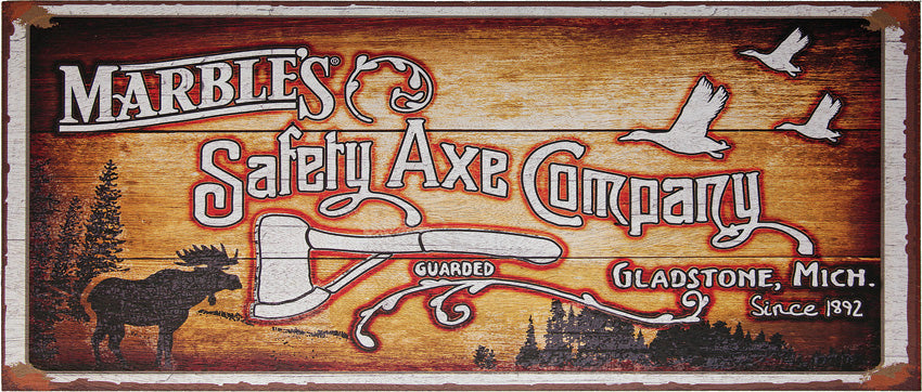 Marbles Safety Axe Sign