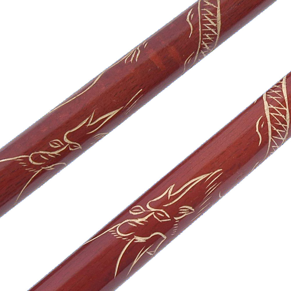 Crimson Way of the Chinese Dragon Hardwood Nunchuku