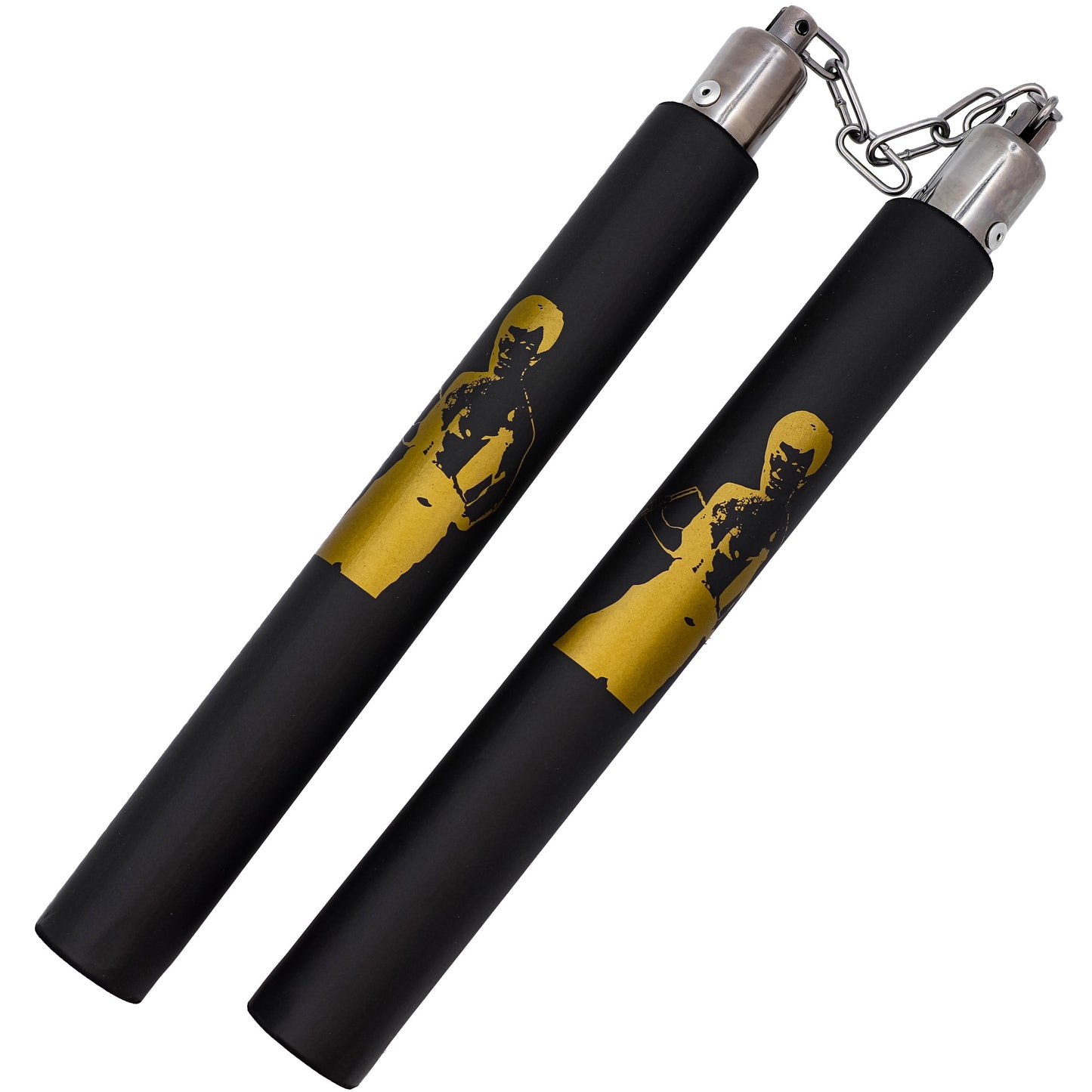 Dragon Style Bruce Lee Black Foam Training Practice Nunchucks Nunchaku