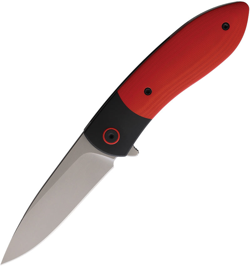 Ohlone Knives-Butron Framelock Red and Black