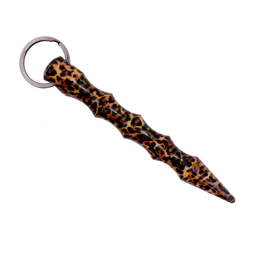 State Of The Art Wavy Kubotan Keychain - Leopard