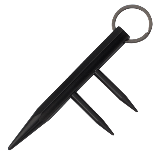 Fancy Defense Dealer Two Prong Kubotan - Black