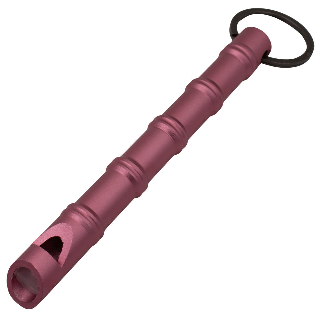 Self Defense Pink Aluminum Keychain Emergency Whistle Kubotan