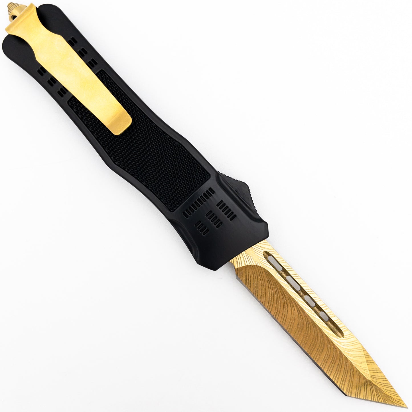 Covered in Gold Deluxe Automatic Dual Action OTF Knife