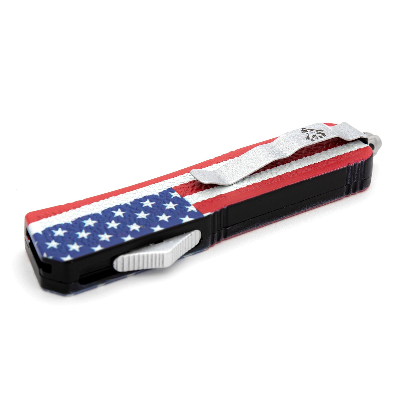 One Nation Automatic Tanto OTF Out the Front American Flag Finish Knife