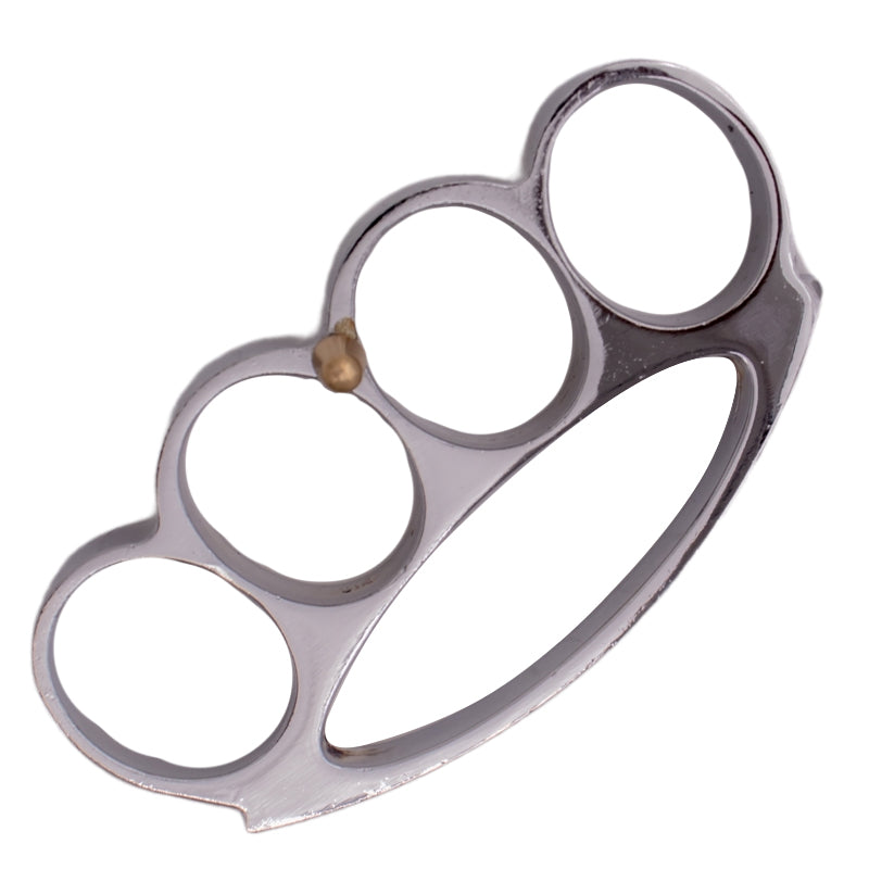 Solid Steel Brass Knuckle Buckle Good Buddy - Chrome