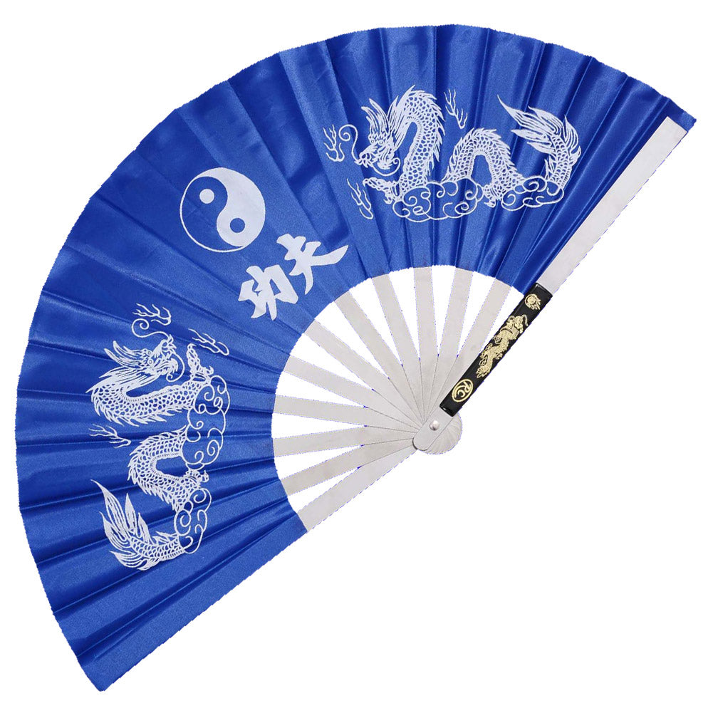 Japanese Tessen-Jutsu Iron Fan Tai Chi Blue