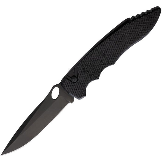 Piranha Knives Auto Predator Button Lock Blk