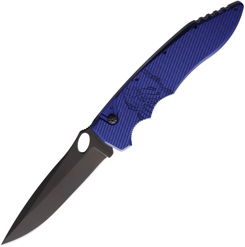 Piranha Knives-Auto Predator Button Lock Grn