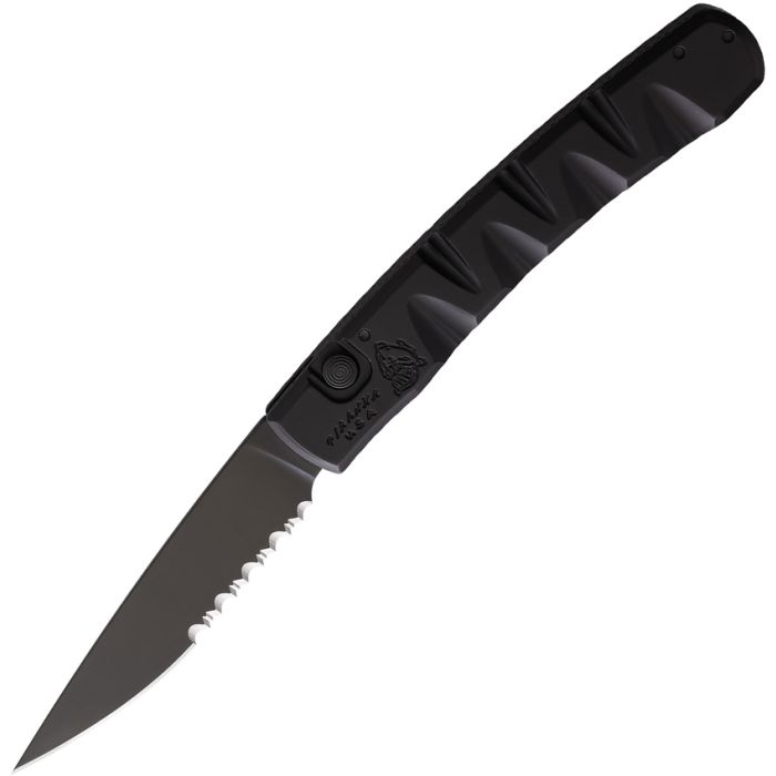 Piranha Knives Auto Virus Button Lock Blk