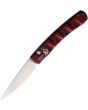 Piranha Knives Auto Pocket Button Lock Red