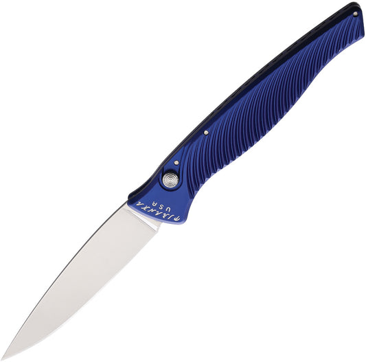 Piranha Knives-Auto DNA Button Lock Blue