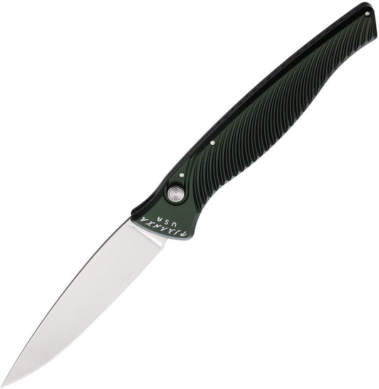 Piranha Knives-Auto DNA Button Lock Green