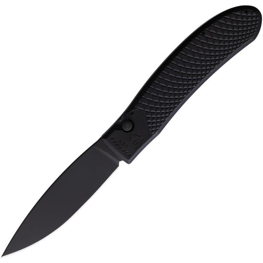 Piranha Knives Auto Toxin Button Lock Black