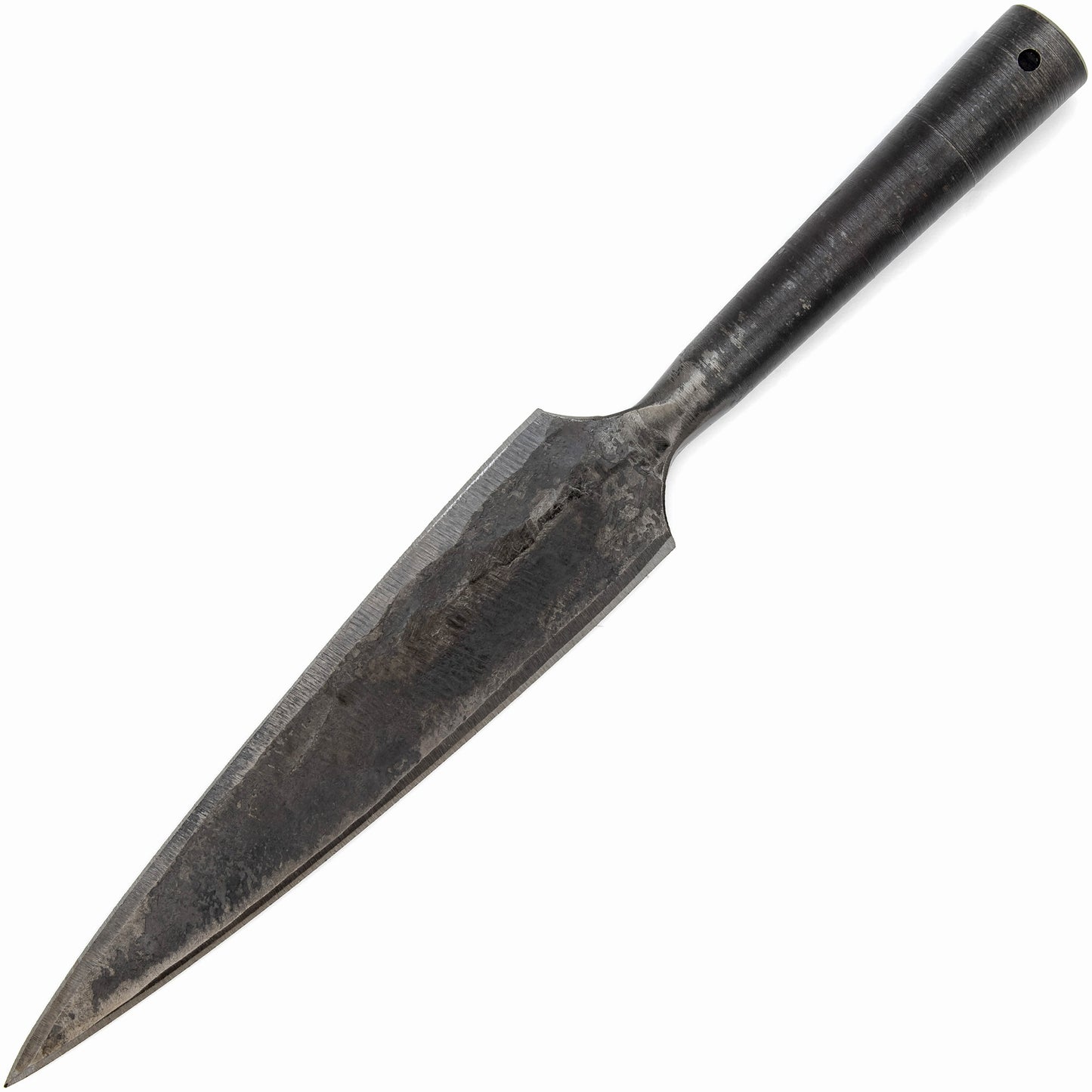 Antiqued Hand Forged from a Solid Industrial Rod of High Carbon Steel Reenactment Spear Head Medieval Viking Replica