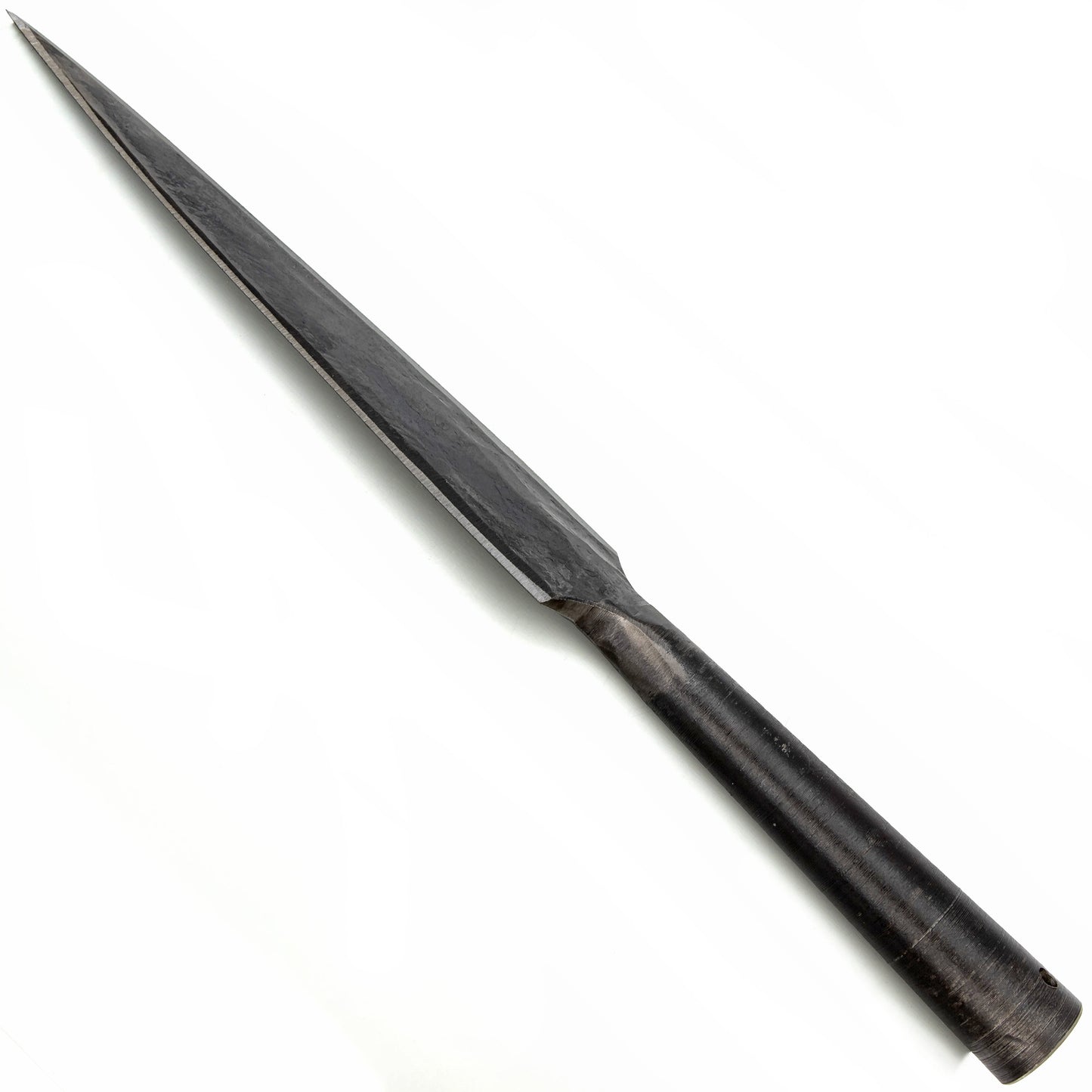 Antiqued Hand Forged from a Solid Industrial Rod of High Carbon Steel Reenactment Spear Head Medieval Viking Replica