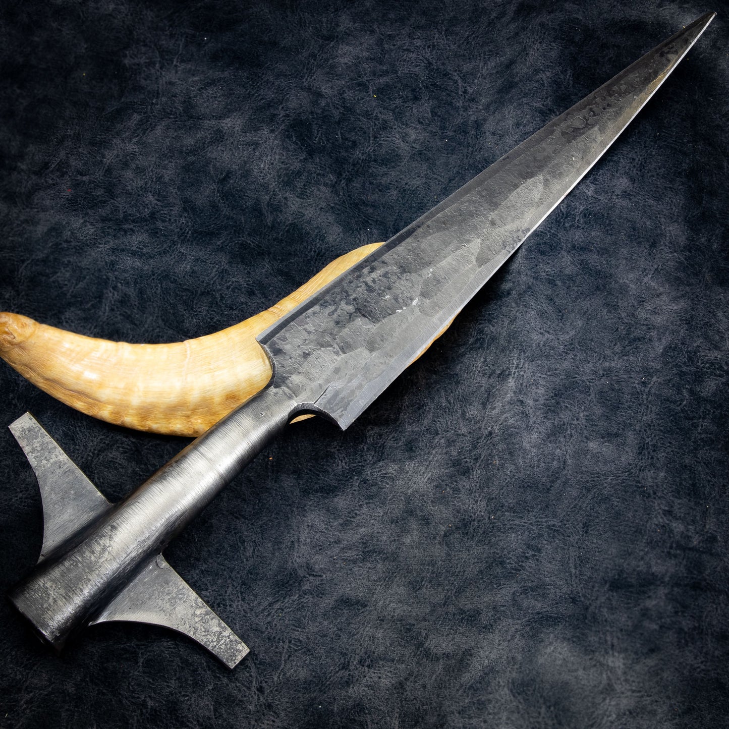 Steel Hawk Friedrich IV Winged Hunting Spear Historical Replica Hand Forged from a Solid Industrial Rod of High Carbon Steel Spearhead