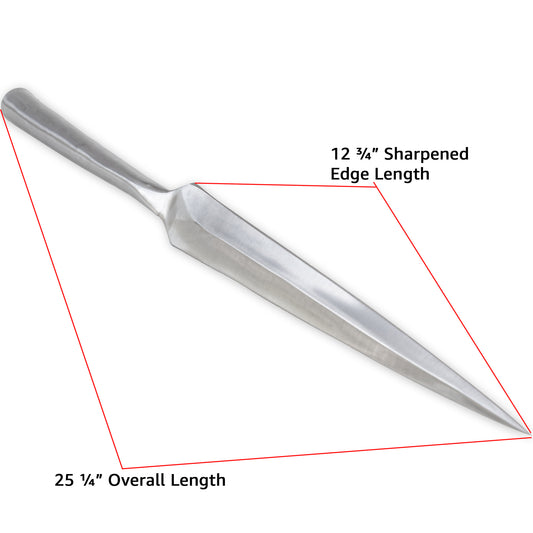 Long Arm Functional Predrilled High Carbon Steel Medieval Viking Hewing Spearhead Historical Replica