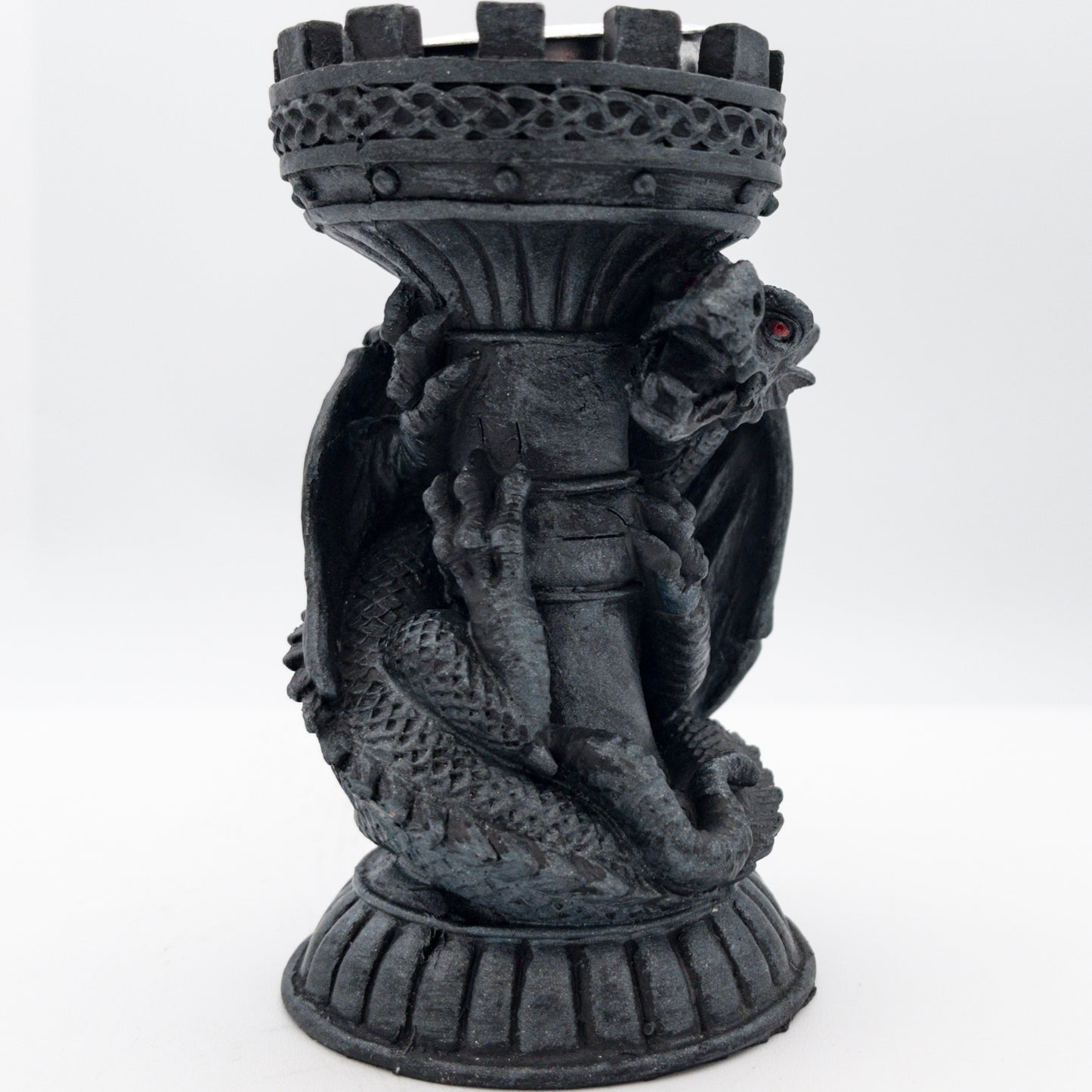 Guarded Flame Tea Candle Holder Dragon Candlestick