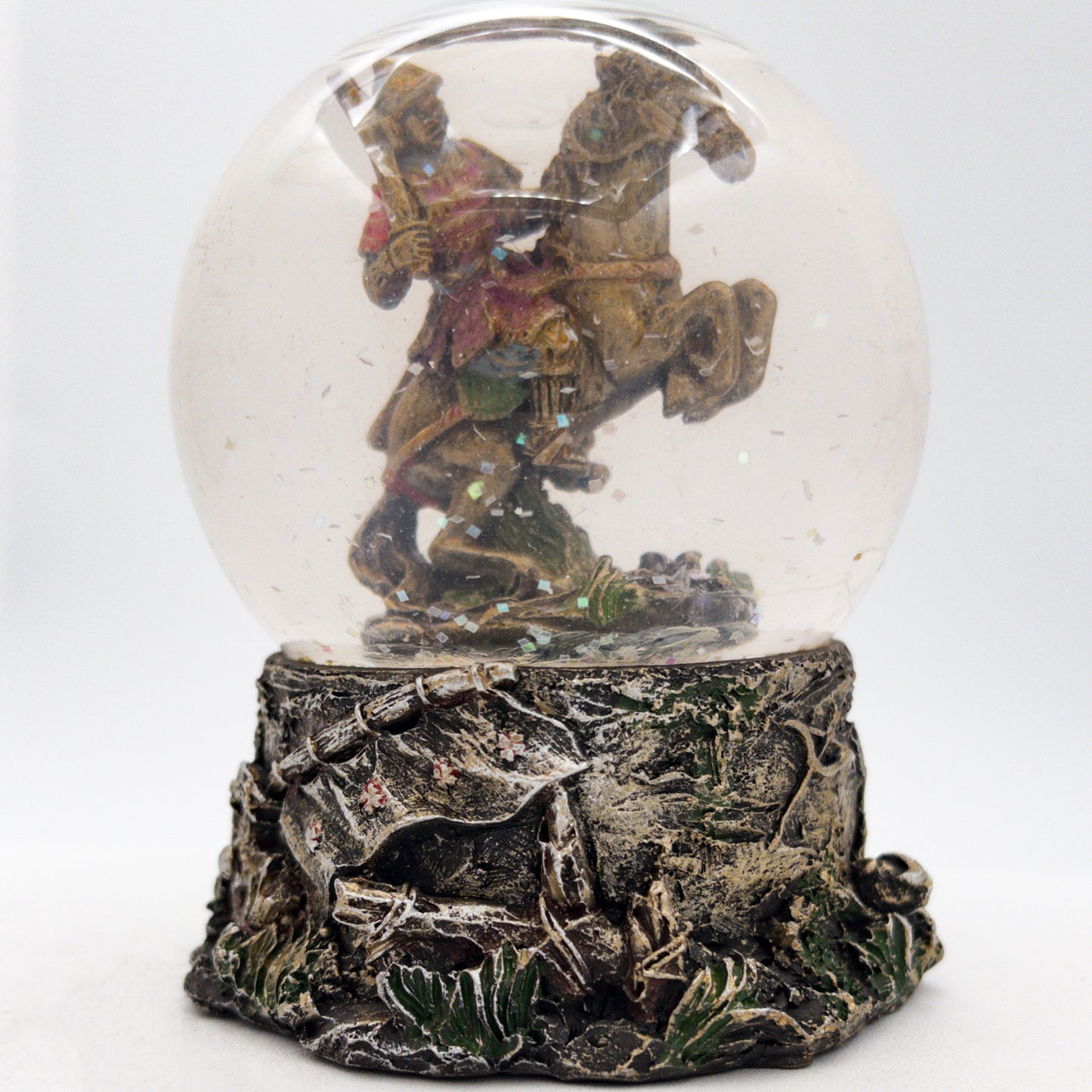 Frozen in Time Decorative Samurai Snow Globe