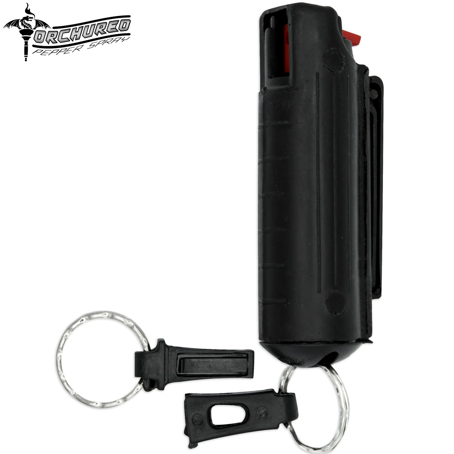 TORCHURED™ Police Grade Maximum Strength Pepper Spray Keychain | Black – Hard Case |