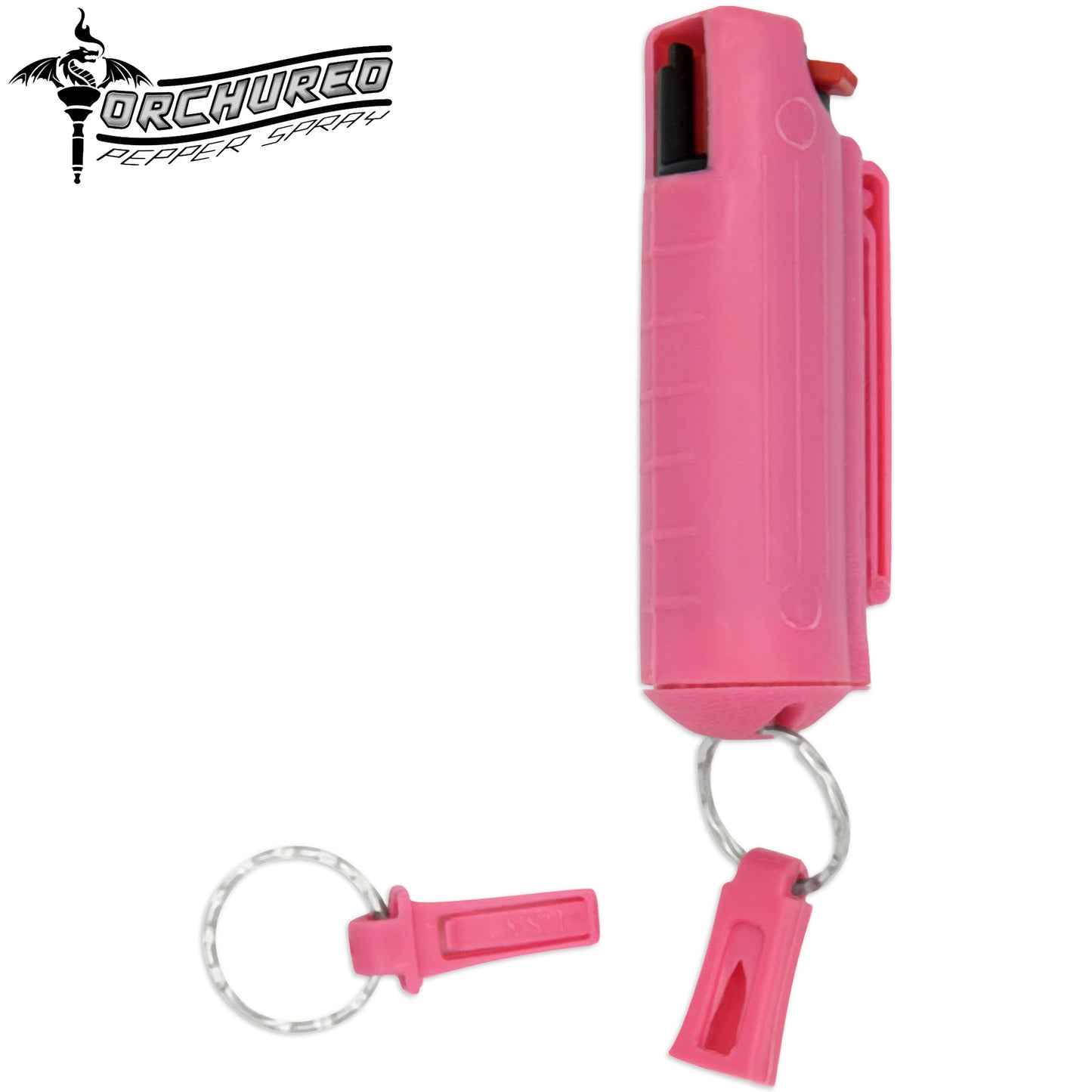 TORCHURED™ Police Grade Maximum Strength Pepper Spray Keychain | Pink – Hard Case |