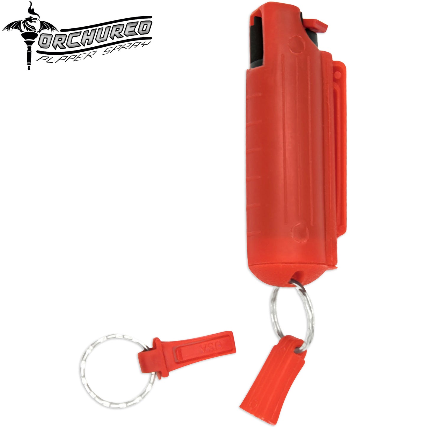 TORCHURED™ Police Grade Maximum Strength Pepper Spray Keychain | Red – Hard Case |