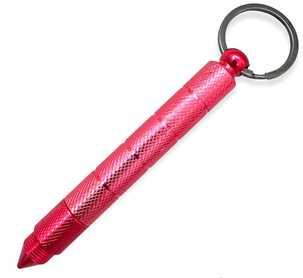 Kubotan Keychain Hidden Knife -Salmon