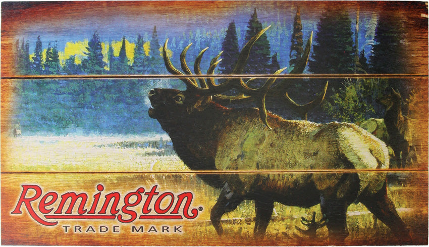 Bugling Elk Wood Sign