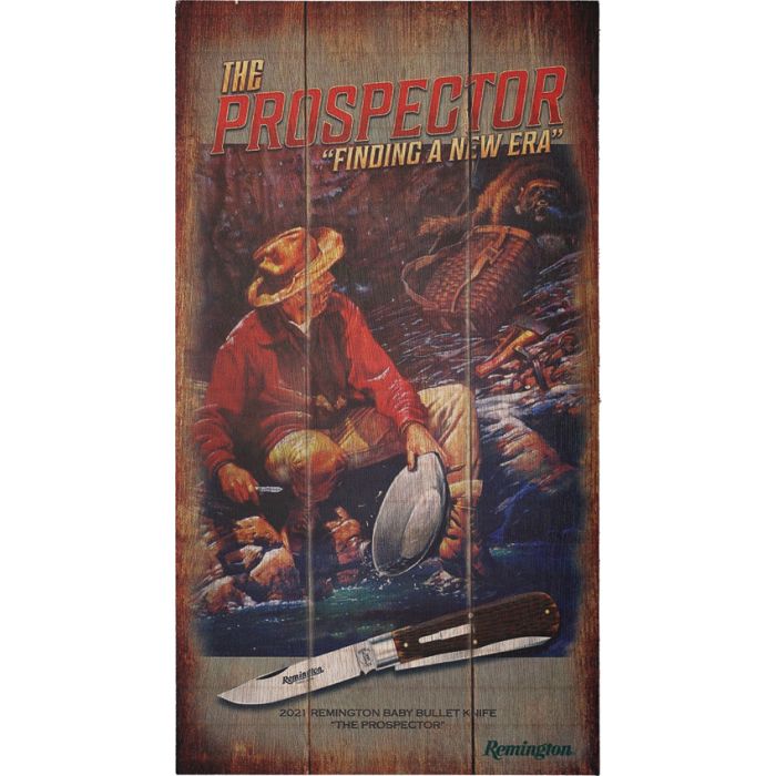 Remington Prospector Wood Sign