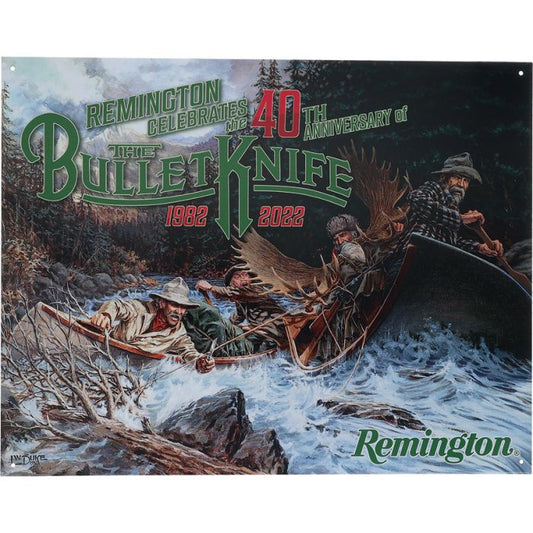 Remington 40th Anniversary Tin Sign