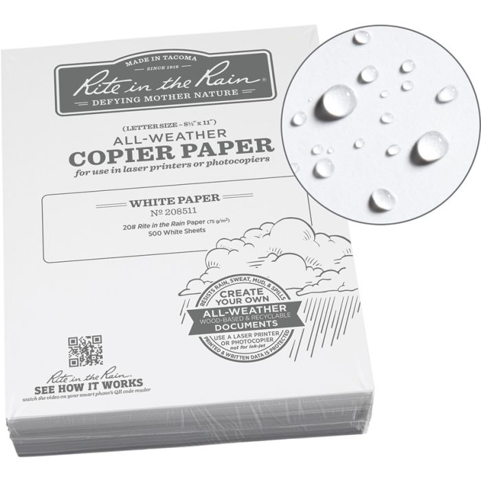 Rite in the Rain Copier Paper White 500 Sheets