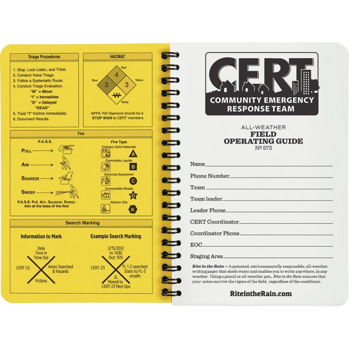 Rite in the Rain CERT Field Operators Guide